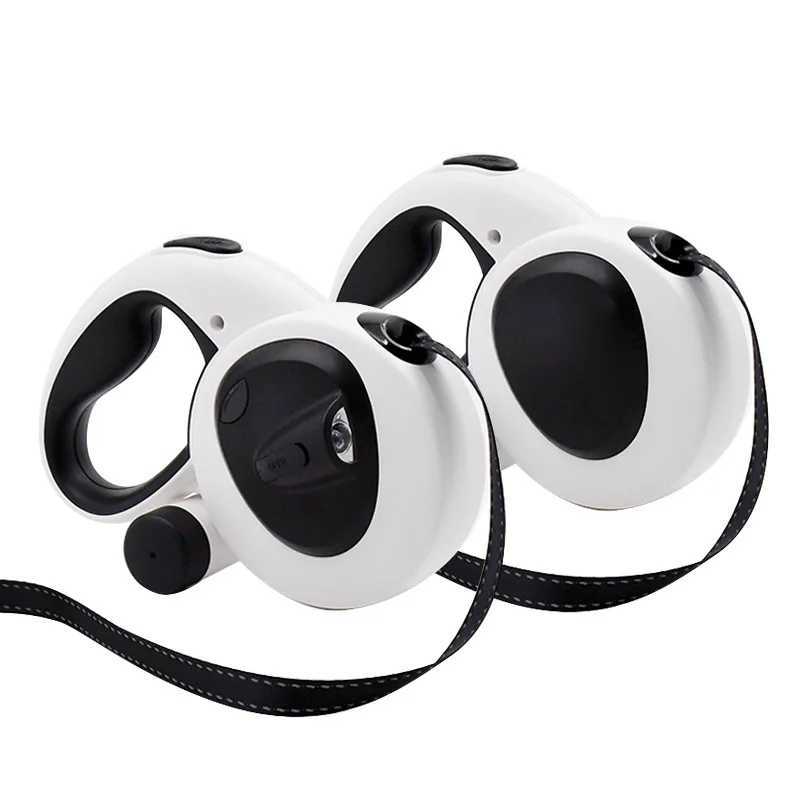 5M pet automatic retractable leash reflective dog leash LED light walking explosion-proof dog leash J251110