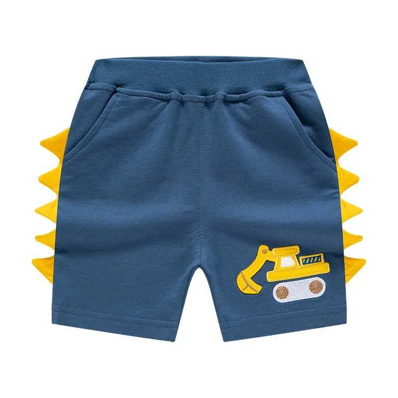 Summer 2025 2-8 year old childrens shorts dinosaur embroidery baby boys sports shorts childrens clothing Z250410
