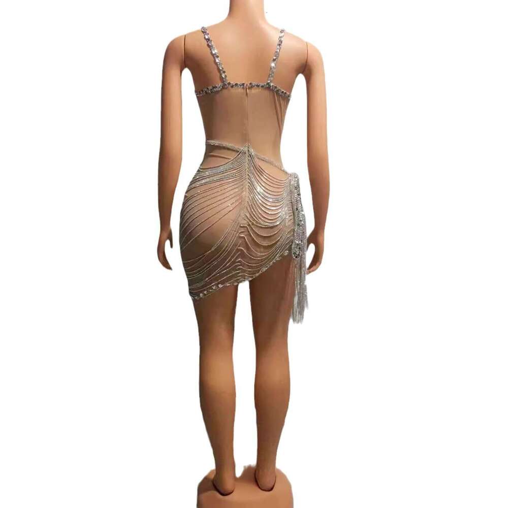 NOVANCE Elegant Shiny Diamond Backless SEXY DRESSES FOR WOMEN Apricot Evening New Design Women's Party Night club maxi dress