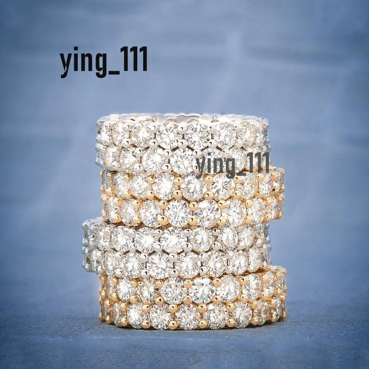 925 Sterling Silver Jewelry Rings VVS Moissanite Diamond Ring Elegant Silver Band Jewelry for Women Perfect for Gifting