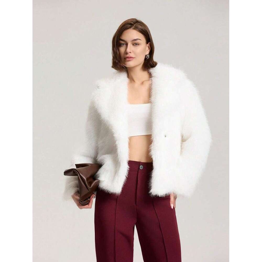 Faux New Winter Thickened Long Warm Fox Sleeve Short Fur Coat
