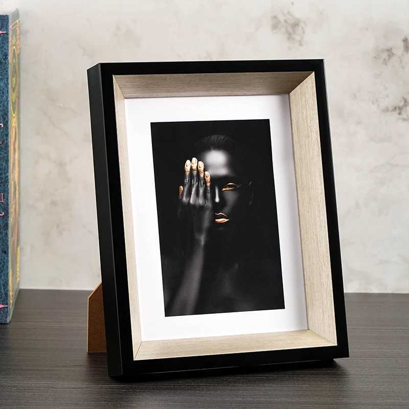 retro black gold display platform 6-inch 8-inch 10 inch photo A4 ornament Wall mounted high-end art frame L251110 H260306