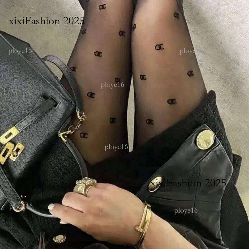 CC Sexy Tights Paris Designer Stockings Luxury Woman Black Hosiery Elastic Stocking Womens Legging Pantyhose Fashion Letter 811 222