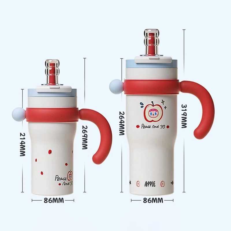 Fashionable cup Bablov 800/1250ml Vacuum Flasks Ceramic li Thermos Cup with Straw handle Large Capacity Camping Brage Cup Tea Cup Y251110