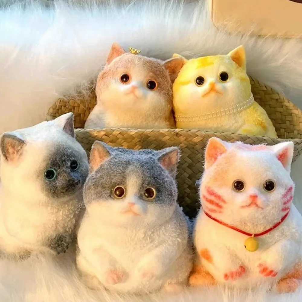 Taba Squishy Cute Plush Cat Fidget Toy Extra Large Sensory Stress Relief Toy Childrens Anxiety Relaxation Squeezing Gift M250410