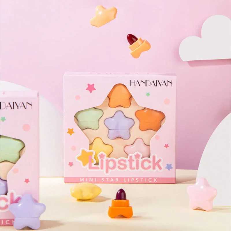 6 Colors Star Capsule Lipstick Set Long Lating Waterproof Non-stick Cup Mini Lipstick Portable Matte Velvet Lipstick CosmeticsT251110