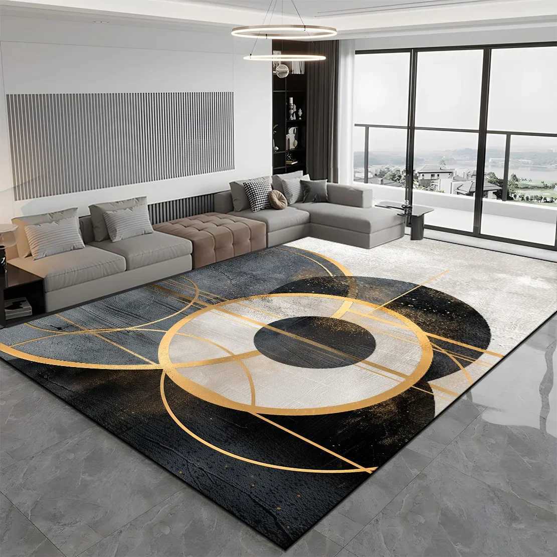 Large Carpets for Living Room Modern Light Luxury Bedroom Decoration Rugs Customized Thickened Floor Mat Lounge Rug Y251110