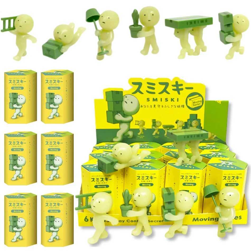 12pcs SMISKI Life Worker Series Glow-in-the-dark Doll Blind Box Corner Decorative Tabletop Model Christmas Toy Surprise Box Gift C251110