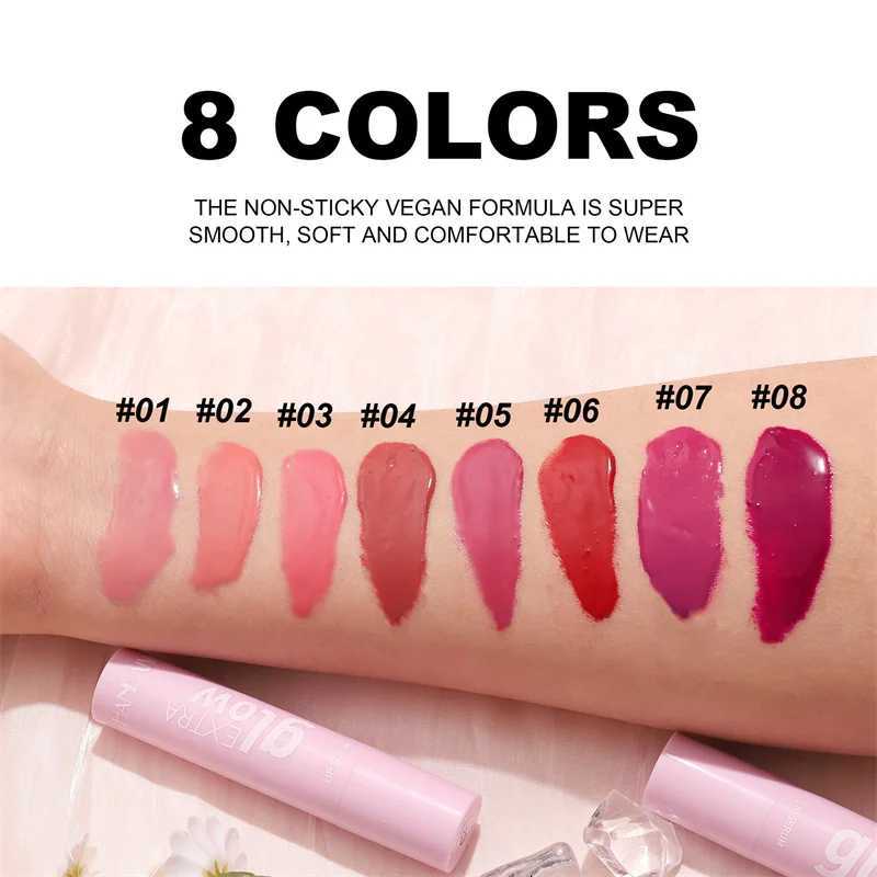 8 Colors Jelly Lipstick Moisturizing Mirror Water Light Solid Lip Gloss Red Pink Sexy Glass Lip Glaze Tint Makeup Cosmetics NewT251110
