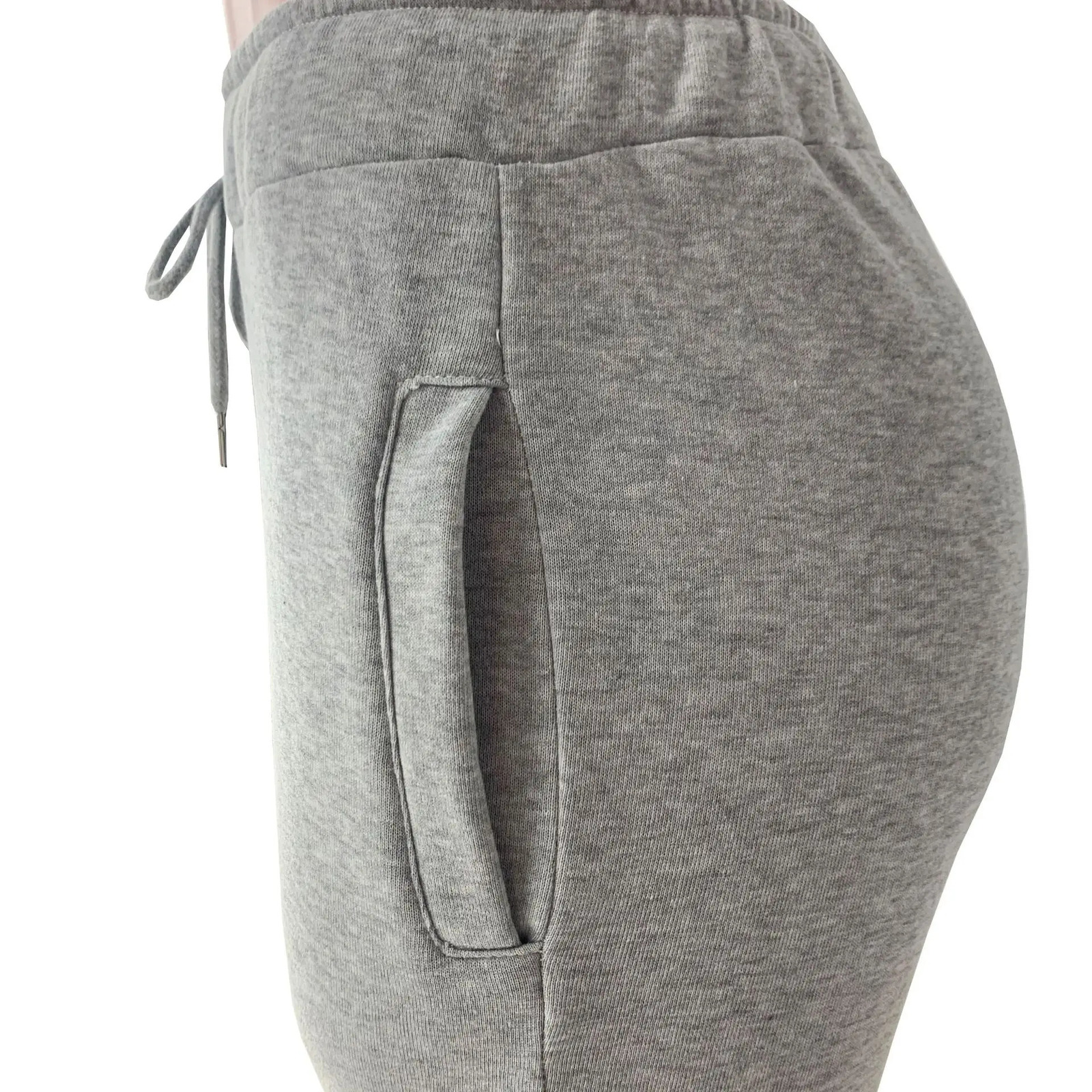 XS-3XL Size Stacked Sweat Pants Fall Winter Womens Mid Waist Thick Stacked Fleece Pants Joggers Long Trousers Sweatpants 250409