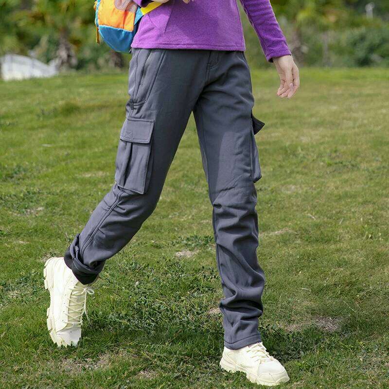 Thick Warm Fleece Winter Women Waterproof Hiking Trekking Camping Skiing Soft Shell Pants Outdoor Windproof Trousers