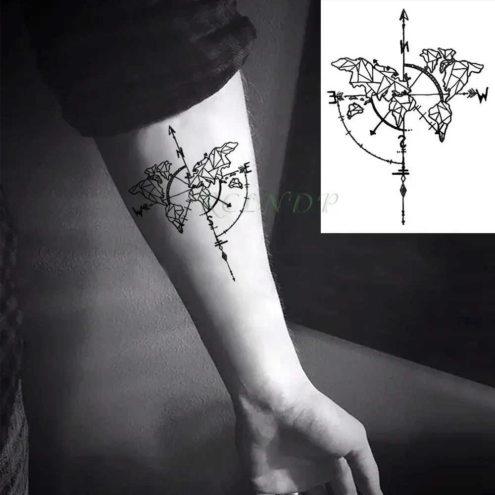 Waterproof temporary tattoo sticker body art wave heartbeat line small size fake tattoo flash tattoo suitable for girls W250410