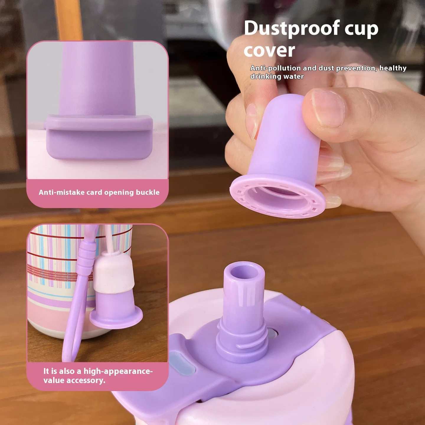 Fashionable cup Fashionable double-drinking grid insated cup large capacity high appearance ll straw cup handle portable and portable water Y251110