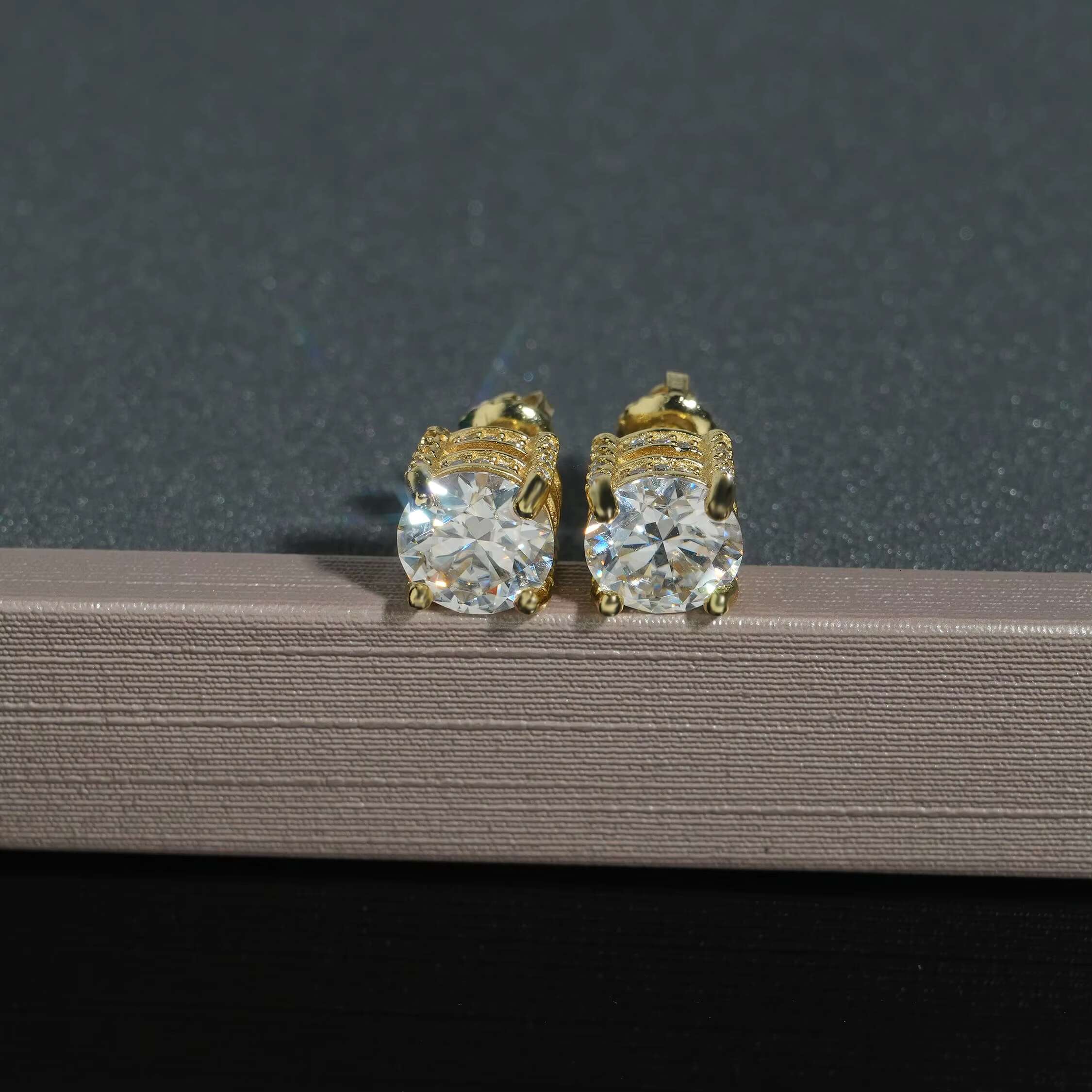 8mm Fashion Jewelry High Quality Hot Selling Low Price 925 Sterling Silver Vvs Moissanite Iced Out Men Women Dangle Earrings