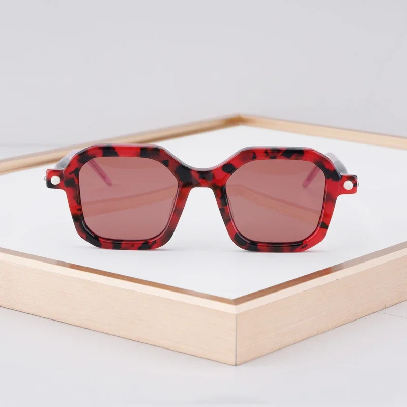 KUB Maske P9 Acetate Sunglasses Mens Handmade Irregular Square German n High end Fashion Classic Women 250410