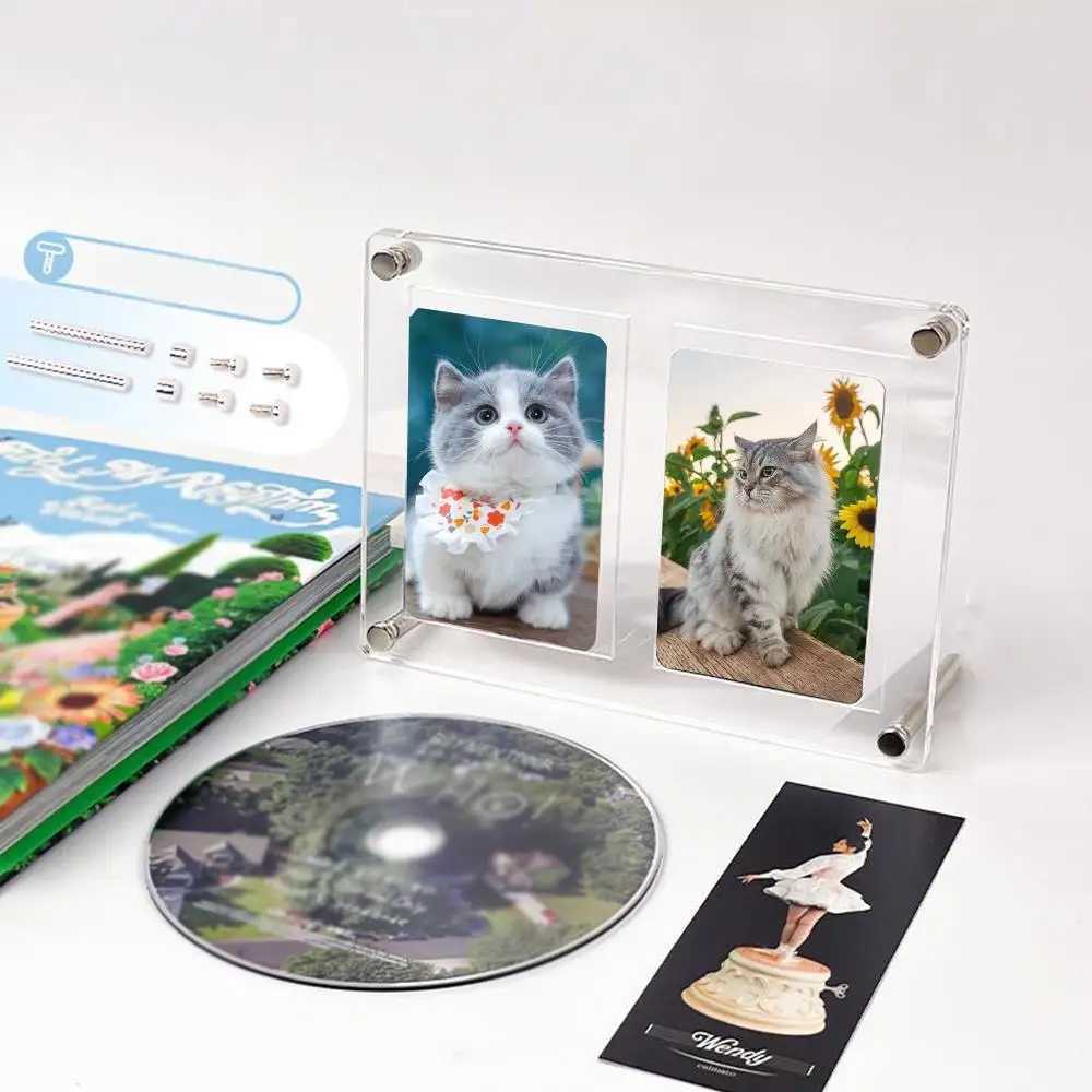 Transparent Idol Picture Poster Acrylic Protective Album Photo Frame Stand Photocard Holder CD Storage L251110 H260306