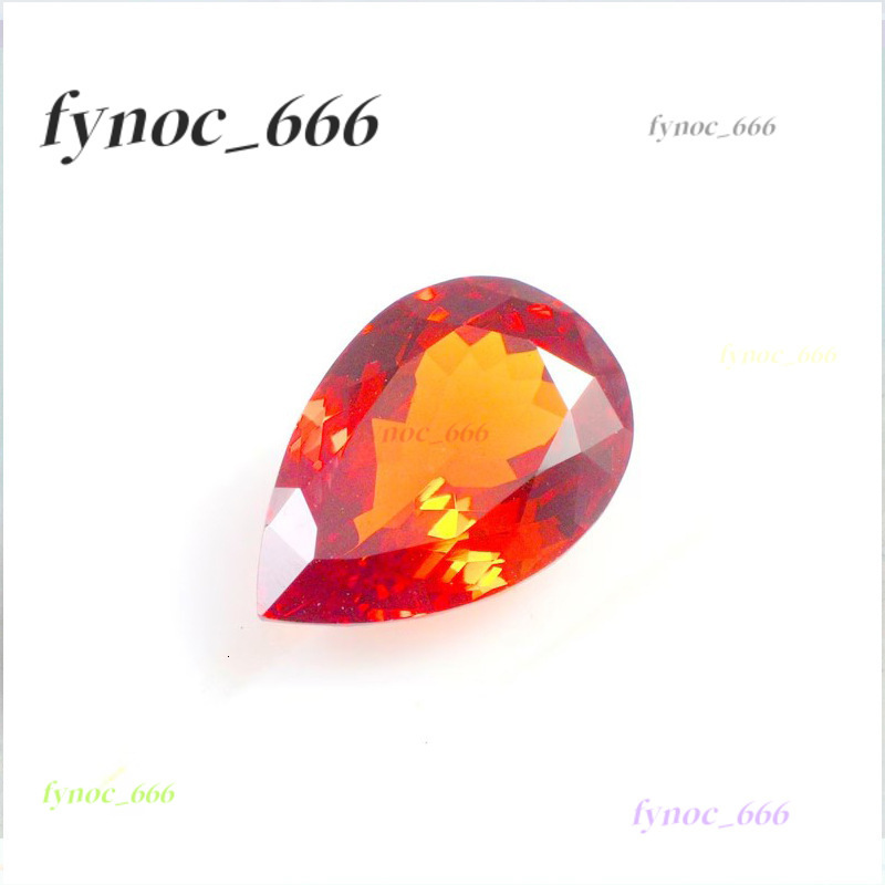 Natural Cut Orange Pear Shape Synthetic Corundum Pass Test for Inlay Ring Jewelry Material