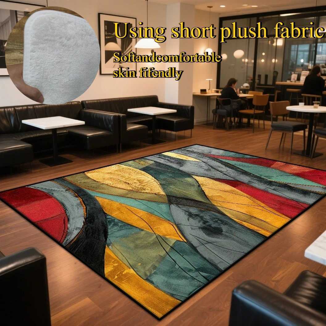 CARPET FOR LIVE ROOM Washable Large Area Rugs Abstract Style Area Rug Non-slip Decoration Home Modern Red Entrance Door Mat Y251110