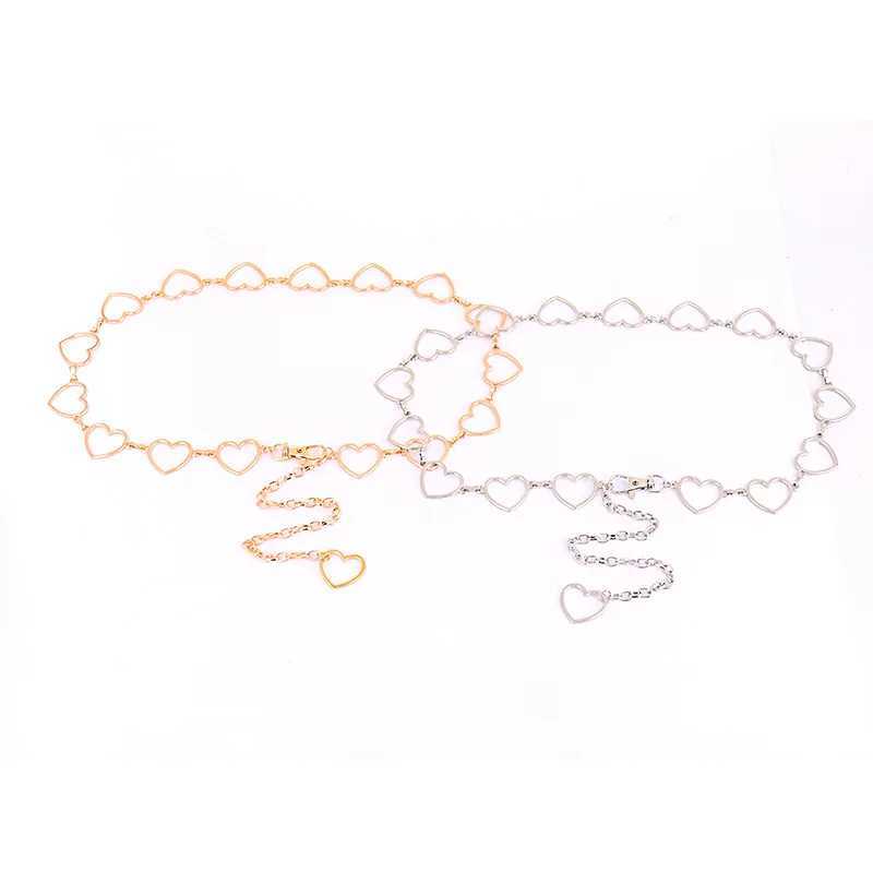 Wens Thin Waist Chain Belt Fashion Metal Foil Gold Chain Narrowband Chunky Frings Belt Cloth Accessories X250410