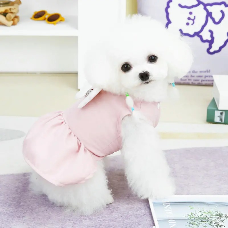 Pet Clothing for Dogs Cats Small Dog Dress Angel Wings Skirt Dog Clothes Dog Accessories Spring Summer Cat Clothes