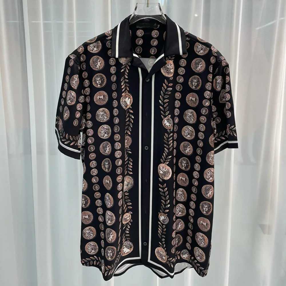 2024 Spring/Summer New Youth Popular Travel Digital Printing Mens Short sleeved Shirt X250410