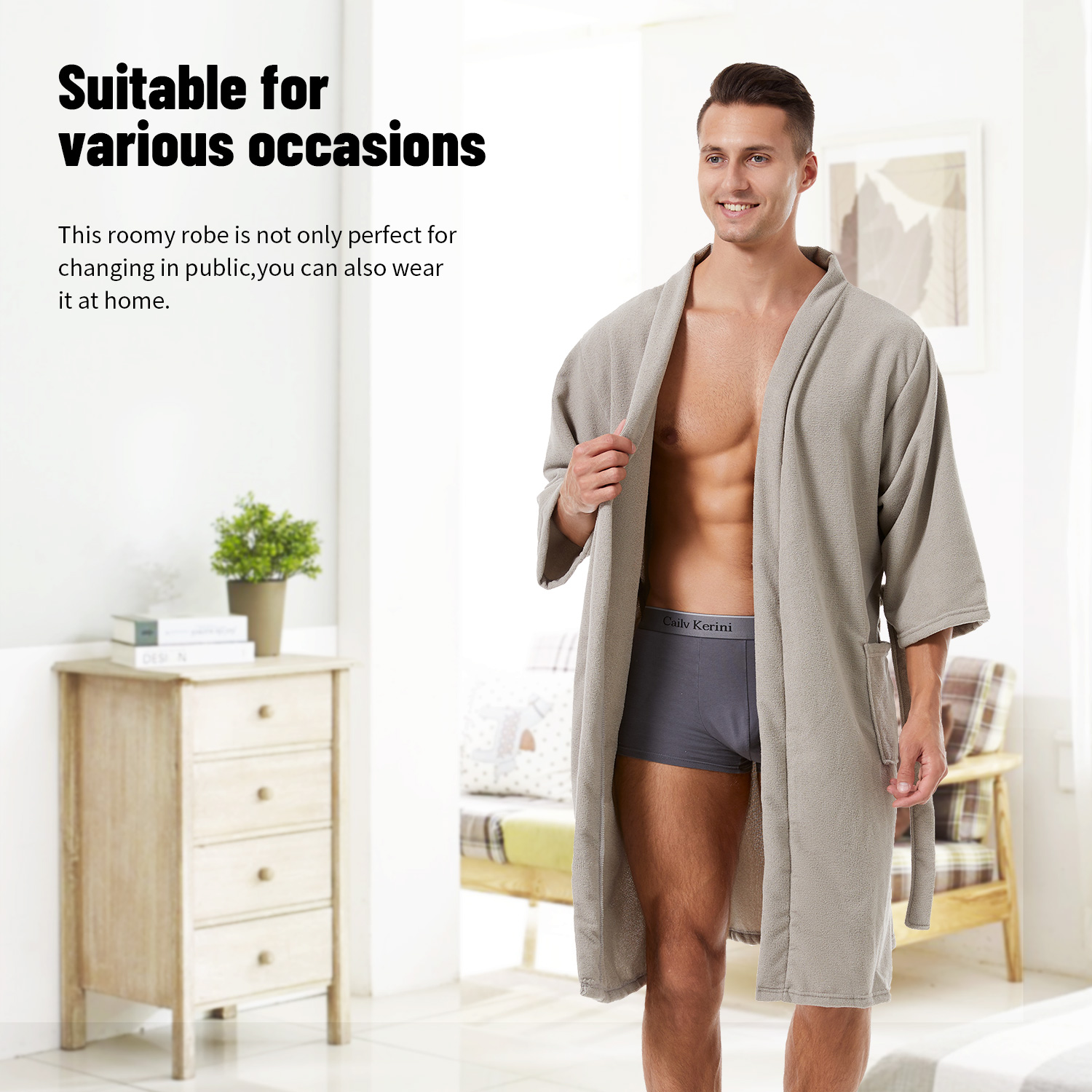 1 Hiturbo Soft Bathrobe Cape: New Adult looped cape (All-polyester)