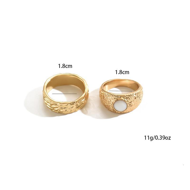 Shining Fingertips 14K gold resplendent ring set, blooming luxurious charm TY