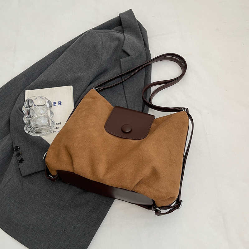 Frosted Large Capacity Backpack Women's Bag New High-end Single Shoulder Bag Versatile Crossbody Tote Bag