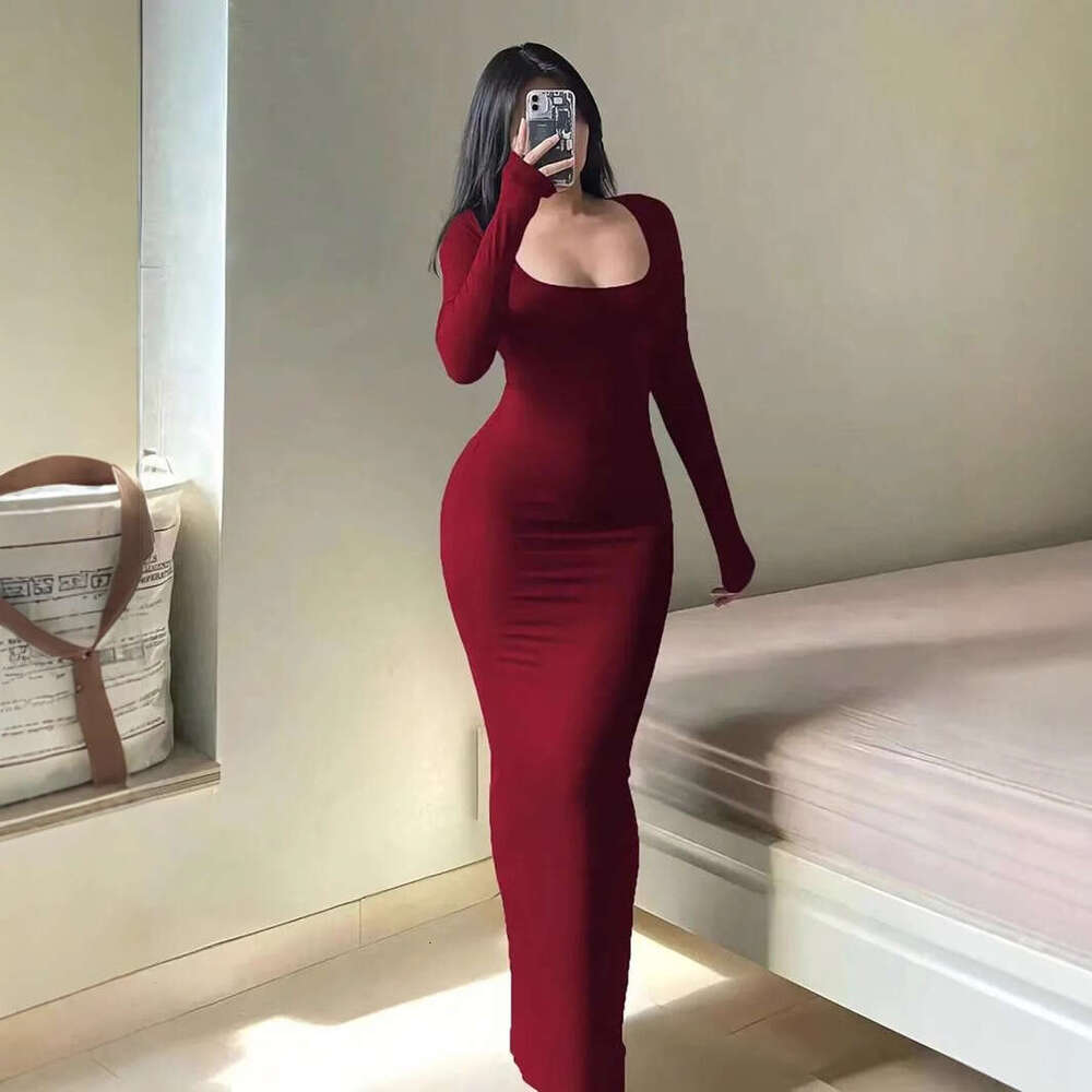 2025 New European and American Cross-Border Spring Summer Independent Station Slim Fit Long Bodycon Tight-Fitting Mermaid Women's Dress