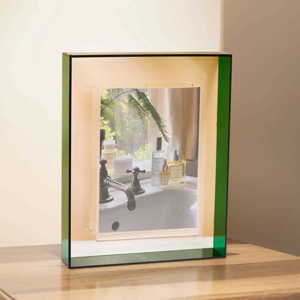 5 Inch Acrylic Double-sided Transparent Photo Frame Suspended Poster Mounting Wall Hanging Picture Display Stand Tabletop Decor L251110 H260306