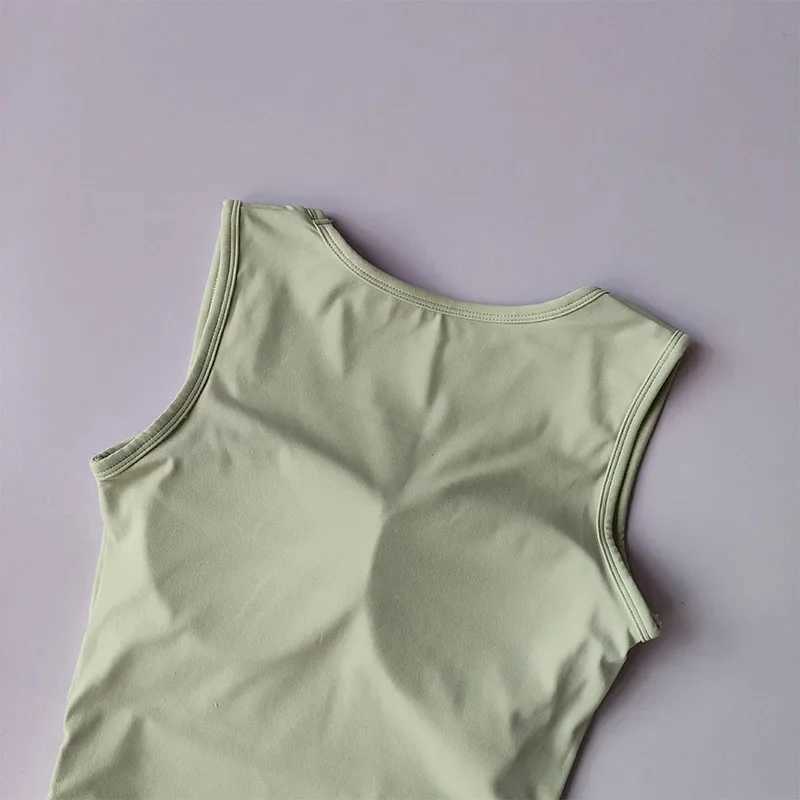 Square collar fixed one-piece sports vest suitable for womens running breast series cross shaped fitness bra Pilates yoga set summerXJ250410
