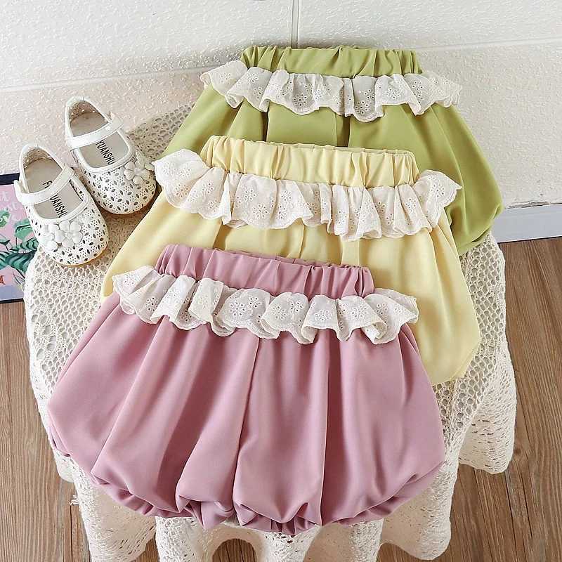 Summer Baby Shorts Girls Lace Pants Cute Bud Pants 2025 New Childrens Casual Thin Underwear 12M-5 Years Old Z250410
