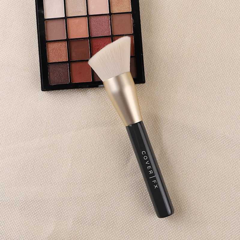 Cover Oblique Angle Sculpting Brush White Soft Fiber Solid Wood Beveled Foundation Make-up Brush Facial Brush Beauty Tool L251110