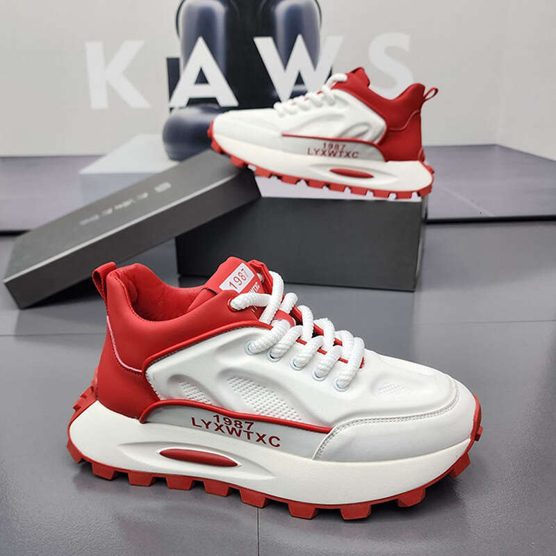 New Thick-Soled Sneakers Chic Spring and Autumn Versatile Comfortable Running Casual Stylish Fashion Trendy Men's Shoes