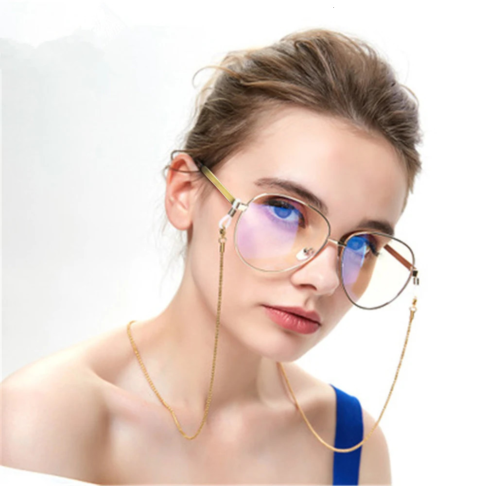 Fashion Womens Glasses Chain Hollow Star Bead Sunglasses Reading Tether Frame Neck Strap 250410