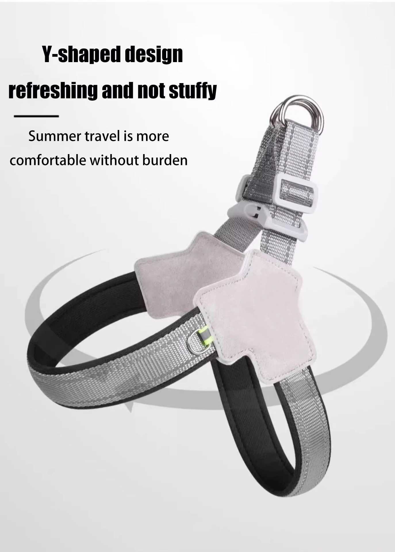 Pet dog leash vest-style pet chest harness dog walking rope small medium and large dogs outdoor dog walking traction supplies J251110