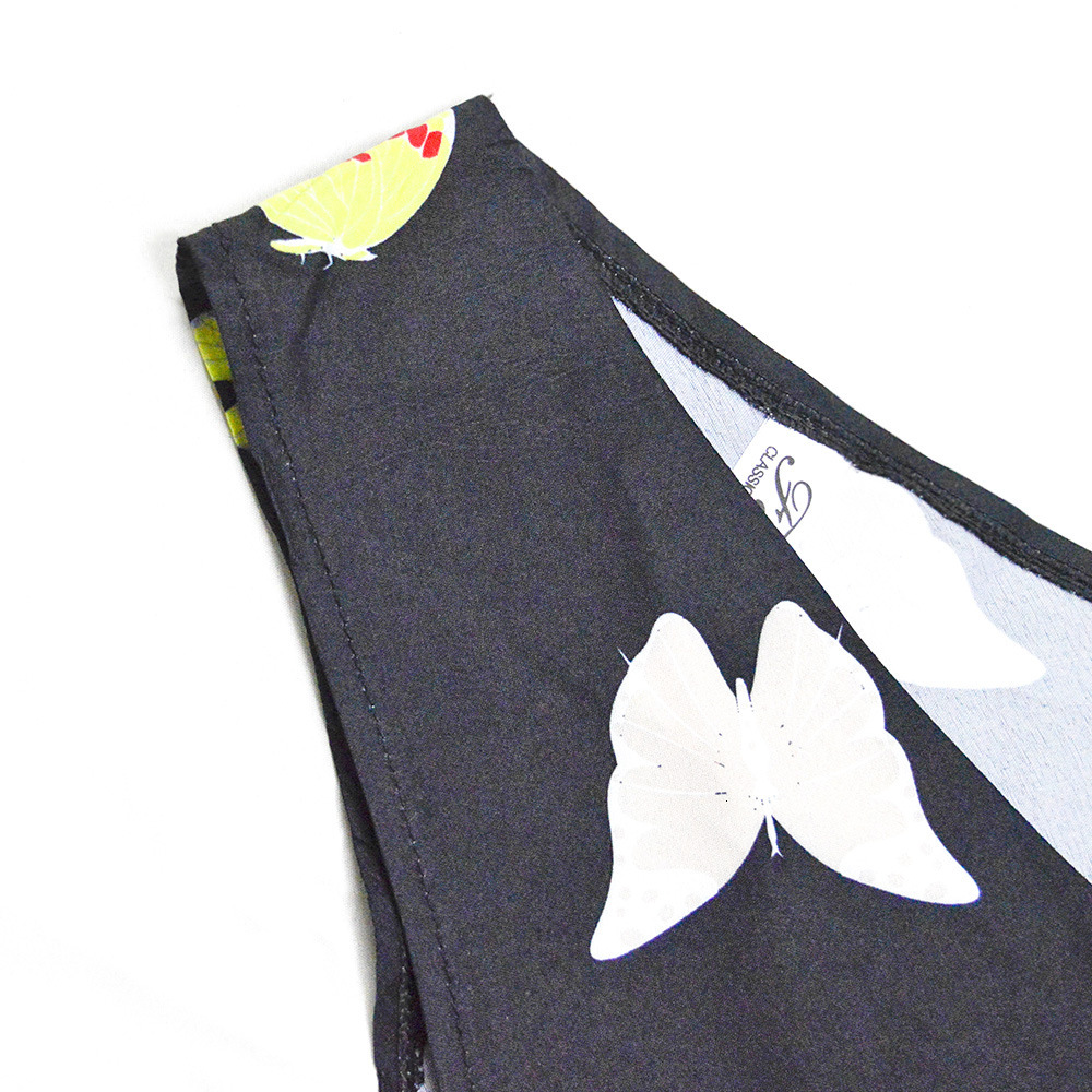 Summer Butterfly Print Bohemian Beach Skirt V-Neck Sleeveless Long Large Women's Dress