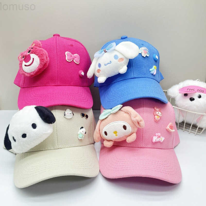 Sanrio New Cute Cartoon Doll Baseball Cap Cinnamoroll My Melody Sun Hat for Children H251110