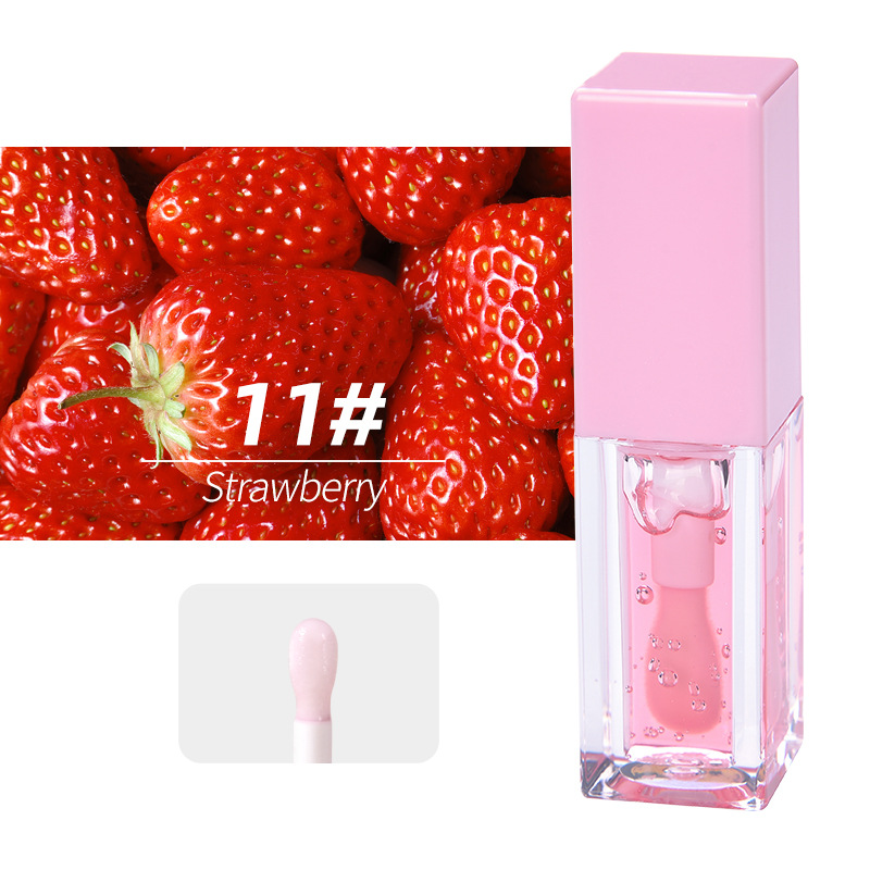 13 colors Fruit Watermelon Waterlight Mirror Lip Glaze Aloe Lip Color Strawberry Lip Lotion Tender Lip Honey Dudu Mouth Transparent Glass lipstick Lip