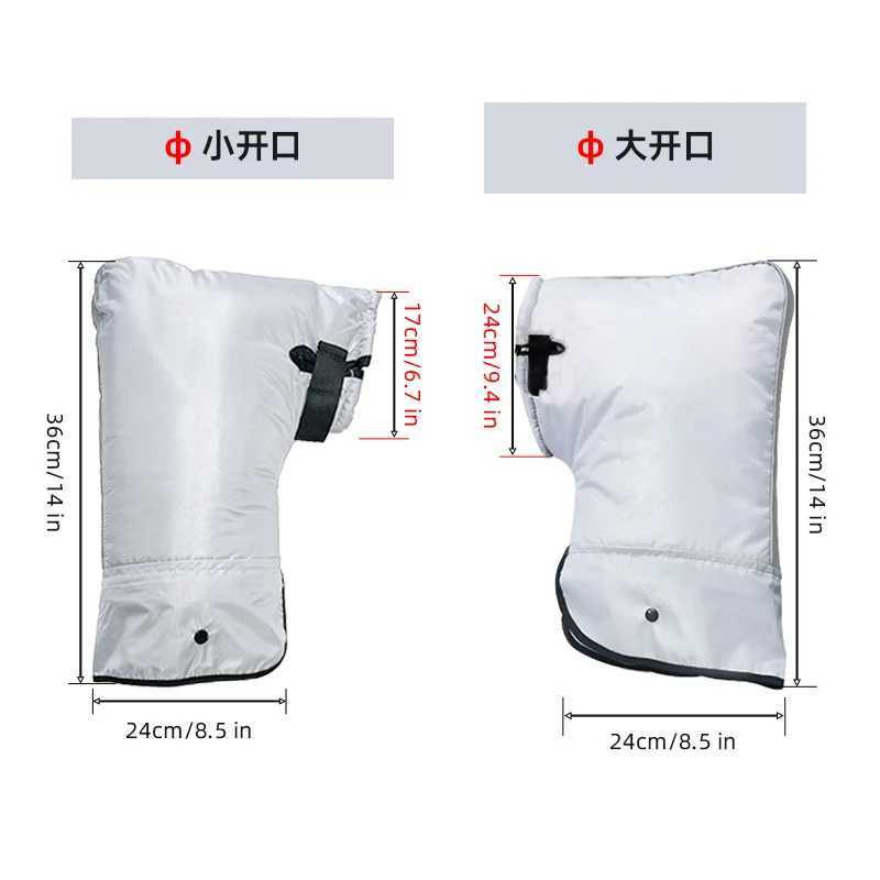 Motorcycle Handlebar Cover Winter Waterproof Windproof Warm Gloves Plush and Thickened Hand Protection Cotton Handlebar Cover S25118