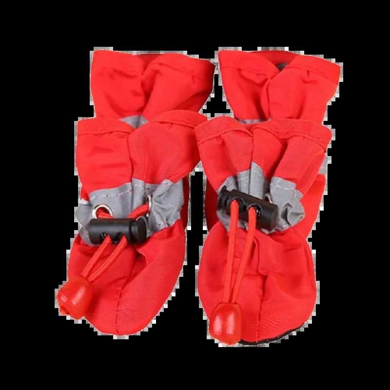 4-piece/set waterproof pet dog shoes Chihuahua anti slip rain boots suitable for small cats dogs puppies and pet boots T2504010