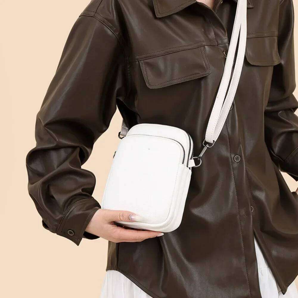 New 100% Genuine Cowhide Women's Leather Mobile Phone For Women Designer Crossbody Bag Messenger Bags Sac