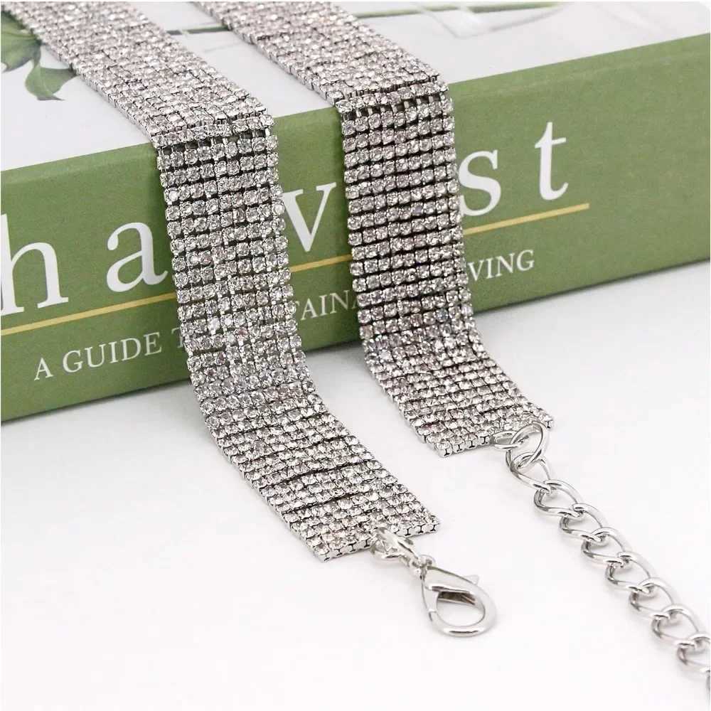 Wens Sparkle Water Diamond Chain Belt Sparkling Belt Wedding Dress Formal Dress X250410