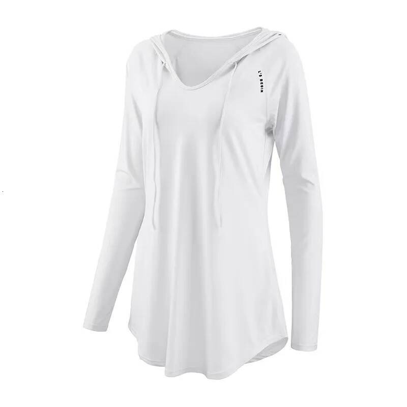Yoga Clothing Sports Top Women's Casual Loose Cover Shirt, Long Sleeved Quick Drying Hooded Running Training Fitness Jacket