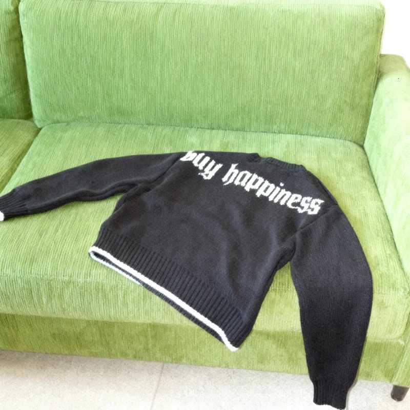 Fashion Y2K Retro Dollar Graphics Embroidered Black Knit Loose Sweater Fashionable Letter Style Unisex Gothic Hip Hop Round Neck Sweater Y251110