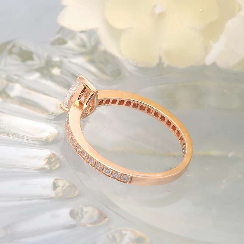 Water Drop 1ct IGI Lab Grown Diamond HPHT CVD Jewelry Solid 14K Gold Engagement Wedding Ring for Women Luxury