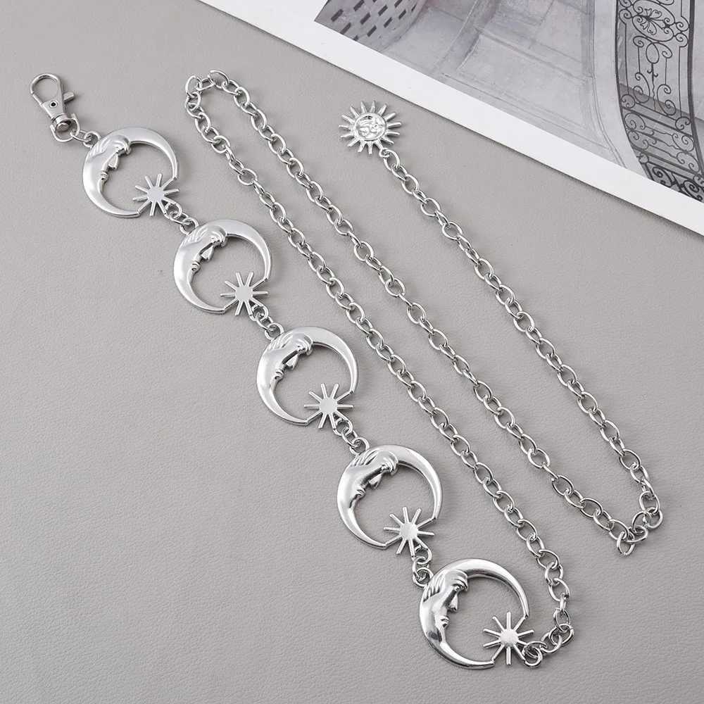 2023 New Body Chain Waist Chain Wen Fashion Sun Moon Metal Waist Chain Punk Spicy Girl Chain Accessories Belt Jewelry Gifts X250410