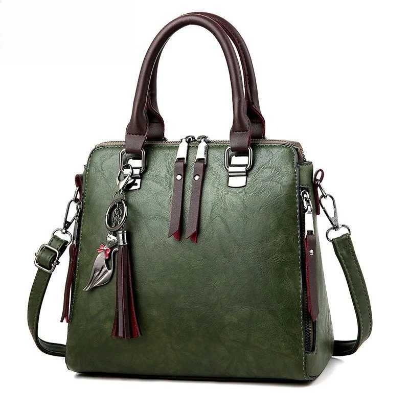 Yogodlns Vintage Leather Womens HandBags Ladies Messenger Bags Totes Tassel Designer Crossbody Shoulder Bag Boston Hand Bags K251110