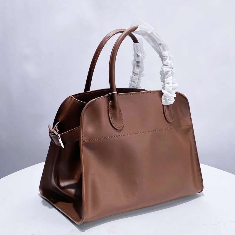 Genuine Leather The Tote Bags For Women Designer Handbag Purses 2024 New In First Layer Cowhide Large Top Handle Shoulder