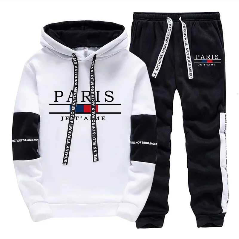 Fashion Mens Tracksuit Print Casual Sweatshirts Outdoors Sports Jogging Mens Clothing Single Piece Hoodie Pants Daily Streetwear W251110